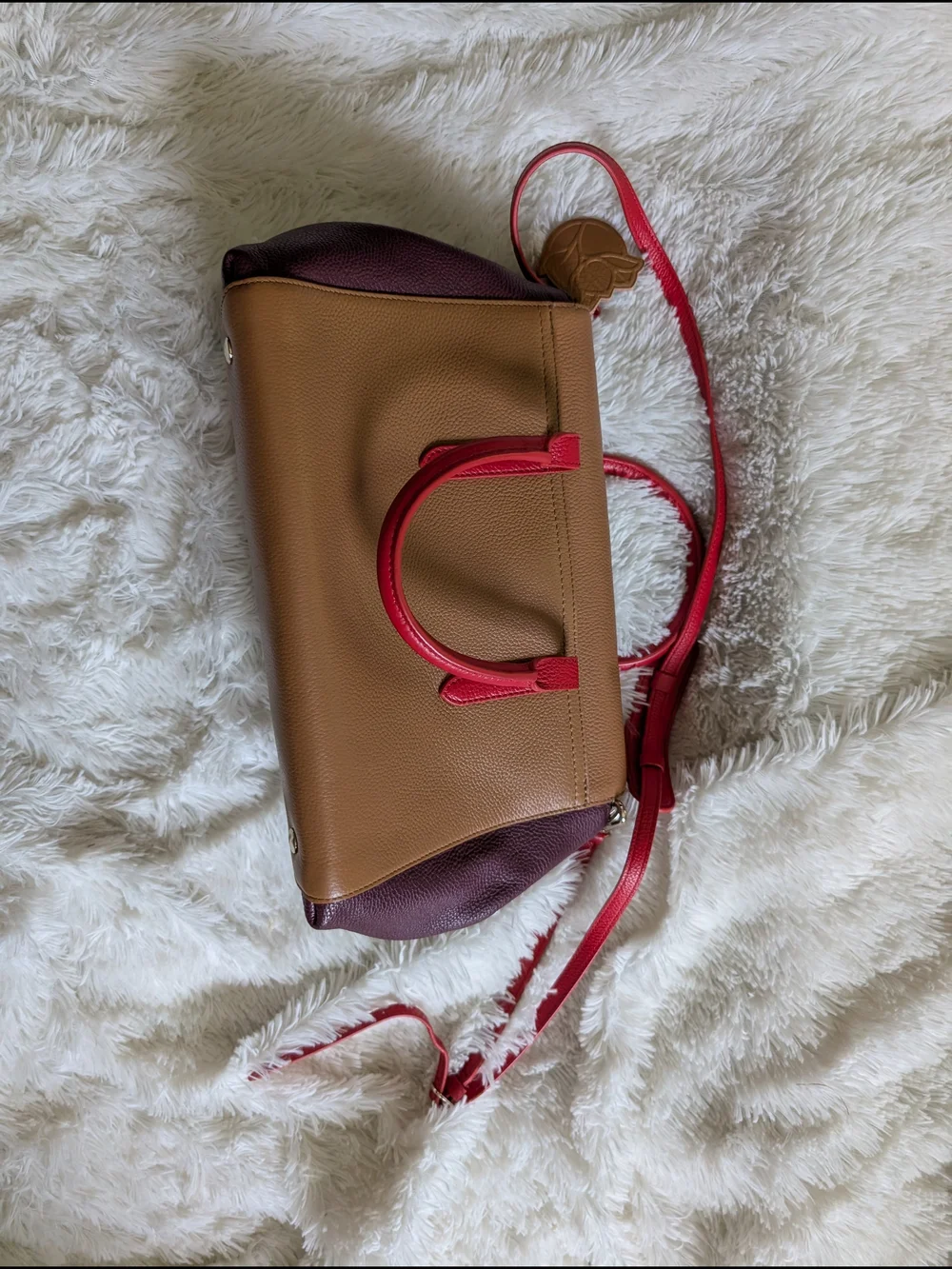 Draper James Leather Satchel Handbag Crossbody Colorful Purse Bag New